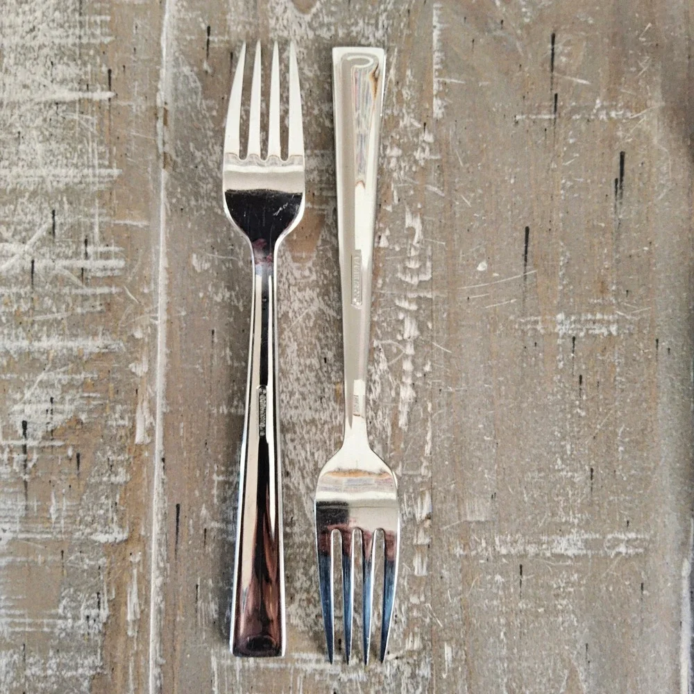 Gorham Marabella Dinner Fork 4 Piece Set Stainless Steel 18/8  Flatware MCM